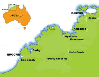 Free map kimberley australia